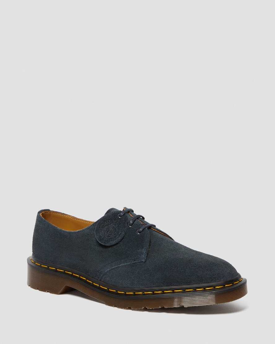 Dr. Martens 1461 Made In England Suede Miesten Nauhakengät - Indigo Kengät [729-IRBSJV]